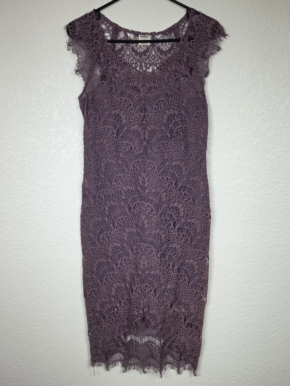 Free People Midnight Blue Purple Small Lace Dress